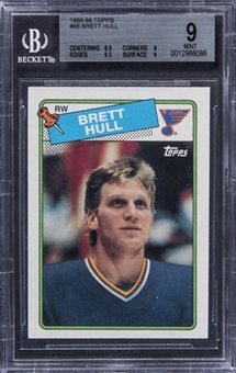 1988-89 Topps #66 Brett Hull Rookie Card – BGS MINT 9